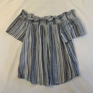 Socialite Off the Shoulder Striped Top